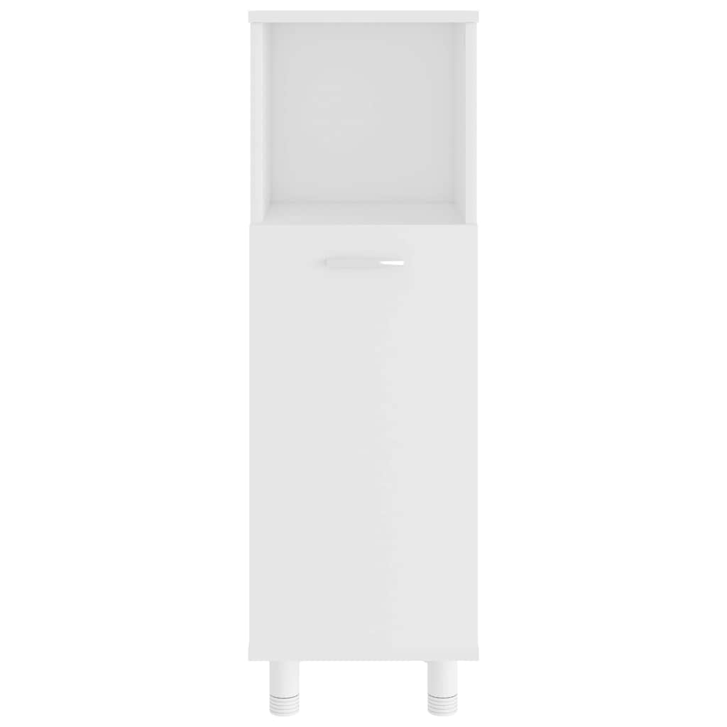 3 Piece Bathroom Furniture Set White Engineered Wood