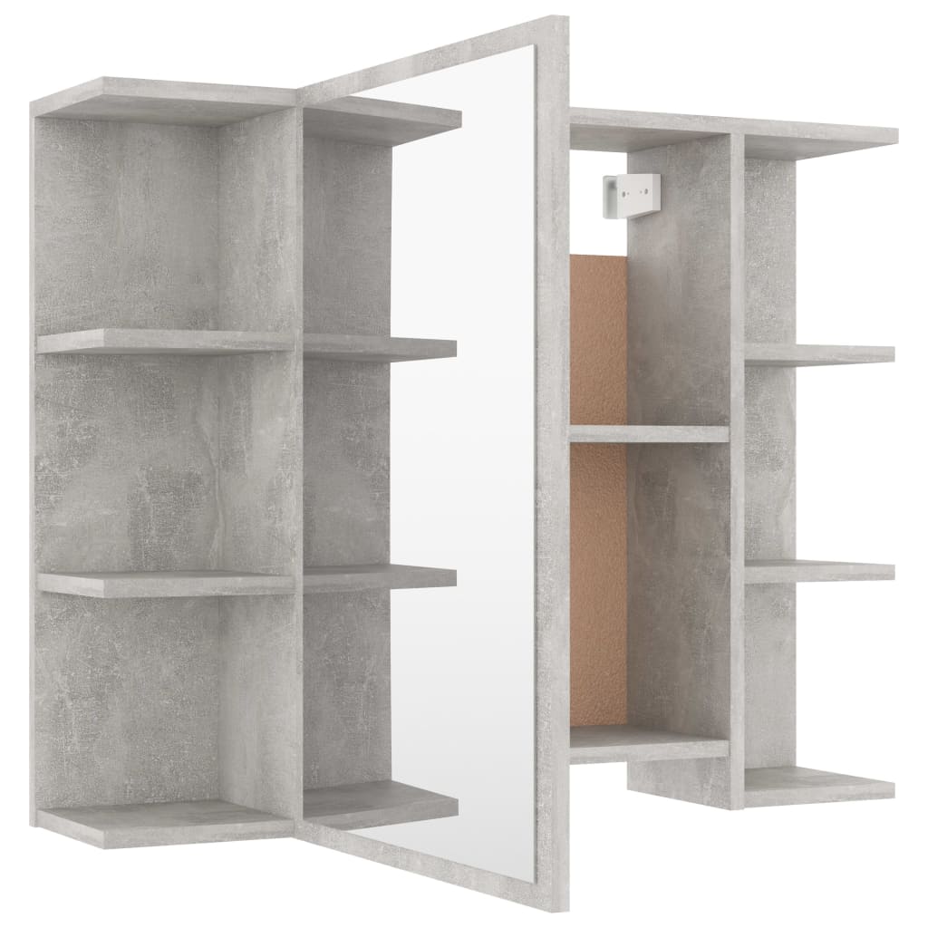 vidaXL 3 Piece Bathroom Furniture Set Concrete Grey Engineered Wood