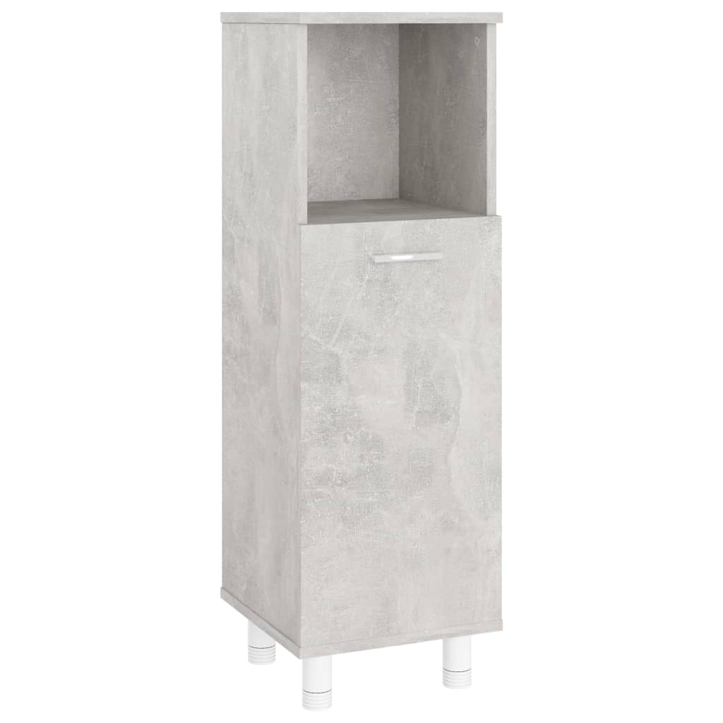 vidaXL 3 Piece Bathroom Furniture Set Concrete Grey Engineered Wood