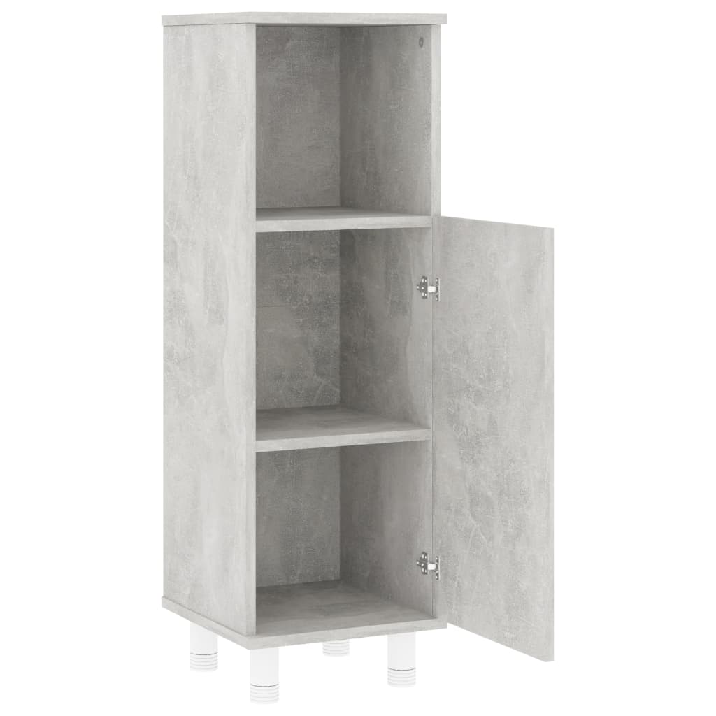 vidaXL 3 Piece Bathroom Furniture Set Concrete Grey Engineered Wood