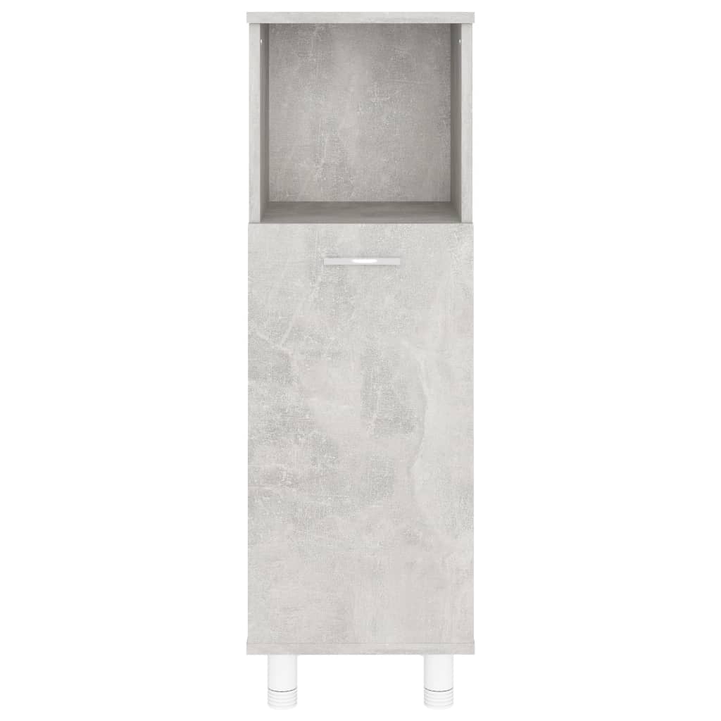 vidaXL 3 Piece Bathroom Furniture Set Concrete Grey Engineered Wood