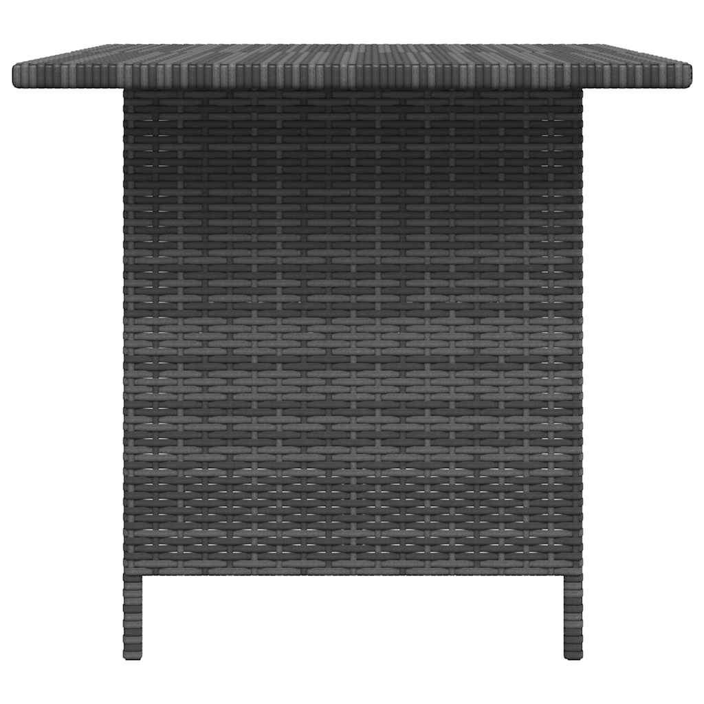 Dining Table | Grey | PE rattan, Powder-Coated Steel | Medium