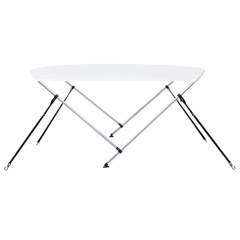 93123 vidaXL 2 Bow Bimini Top White 150x120x110 cm