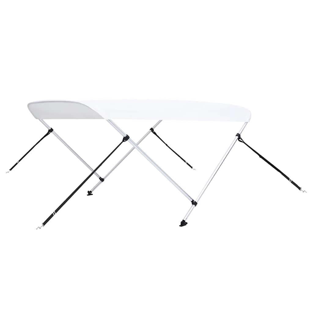 93125 vidaXL 2 Bow Bimini Top White 180x150x110 cm