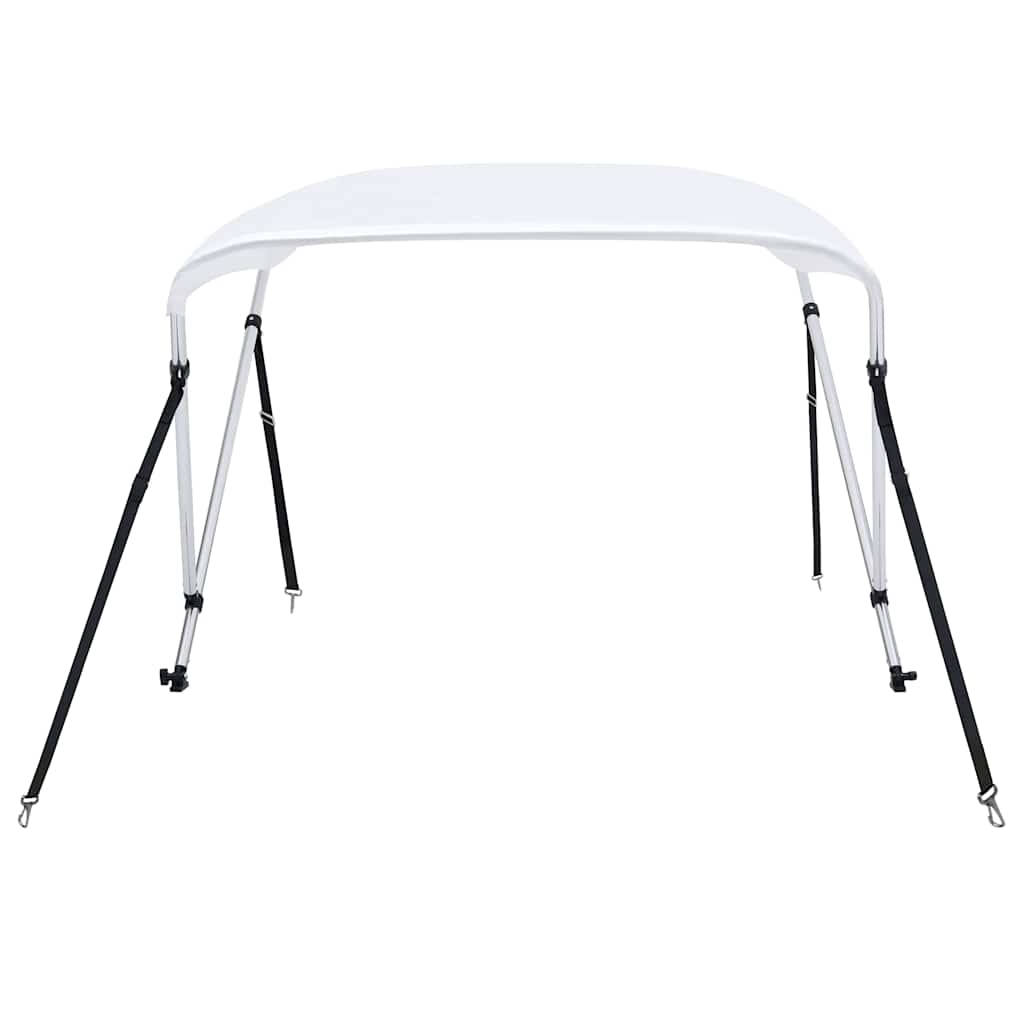 93125 vidaXL 2 Bow Bimini Top White 180x150x110 cm
