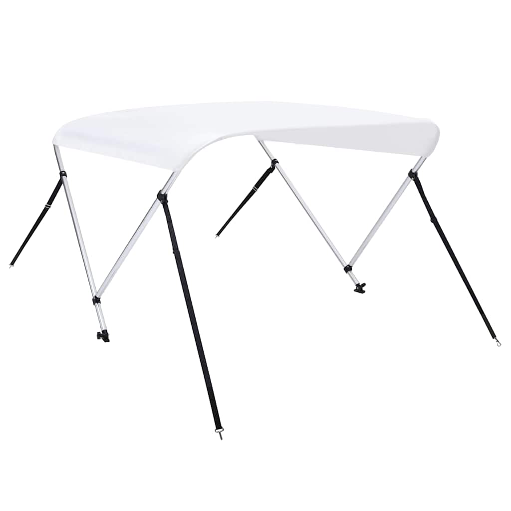 93125 vidaXL 2 Bow Bimini Top White 180x150x110 cm