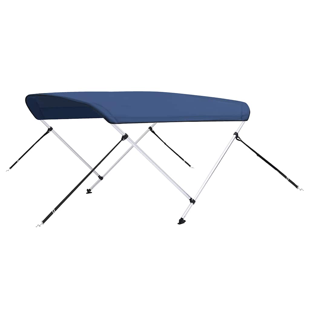 93126 vidaXL 2 Bow Bimini Top Navy Blue 150x120x110 cm