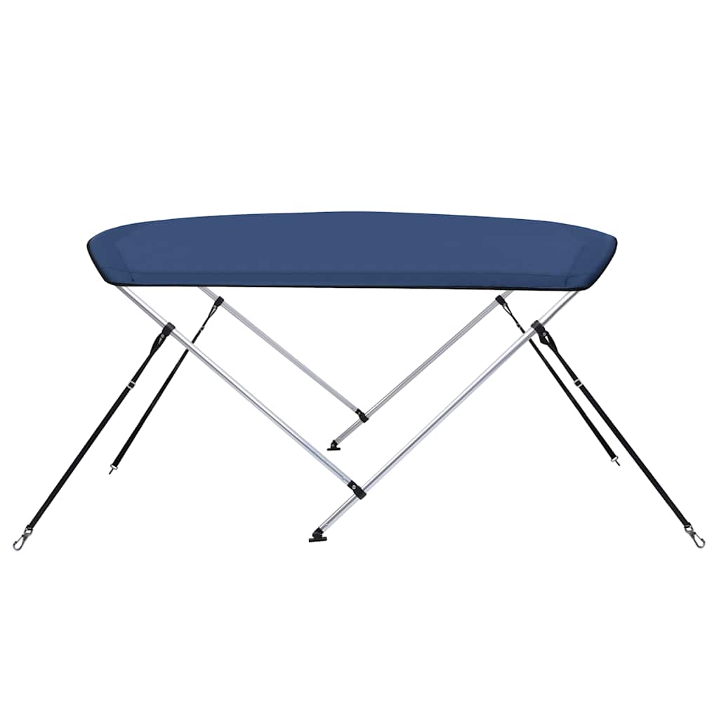 93126 vidaXL 2 Bow Bimini Top Navy Blue 150x120x110 cm