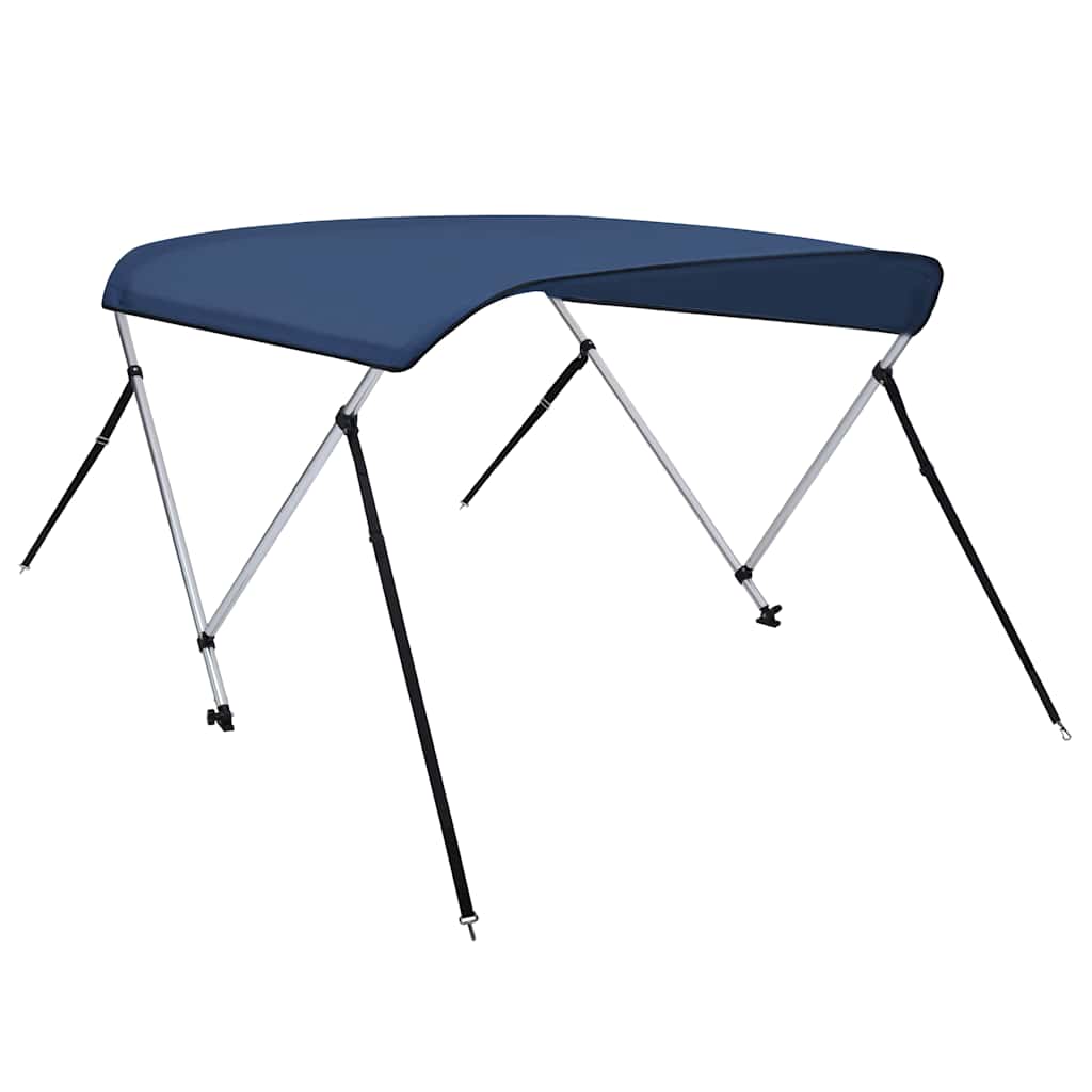 93126 vidaXL 2 Bow Bimini Top Navy Blue 150x120x110 cm
