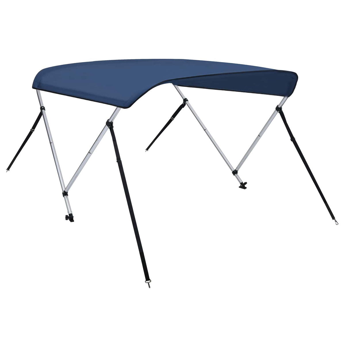 93126 vidaXL 2 Bow Bimini Top Navy Blue 150x120x110 cm