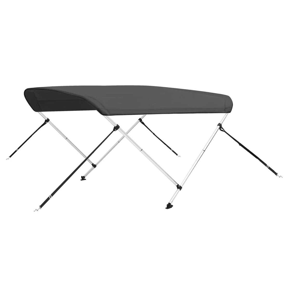 93129 vidaXL 2 Bow Bimini Top Anthracite 150x120x110 cm