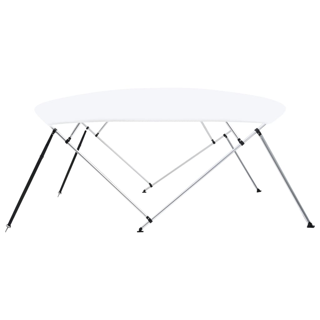 vidaXL 4 Bow Bimini Top White 243x(230-244)x137 cm