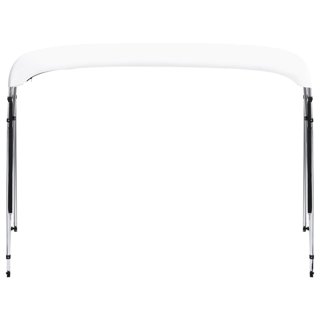 vidaXL 4 Bow Bimini Top White 243x(230-244)x137 cm