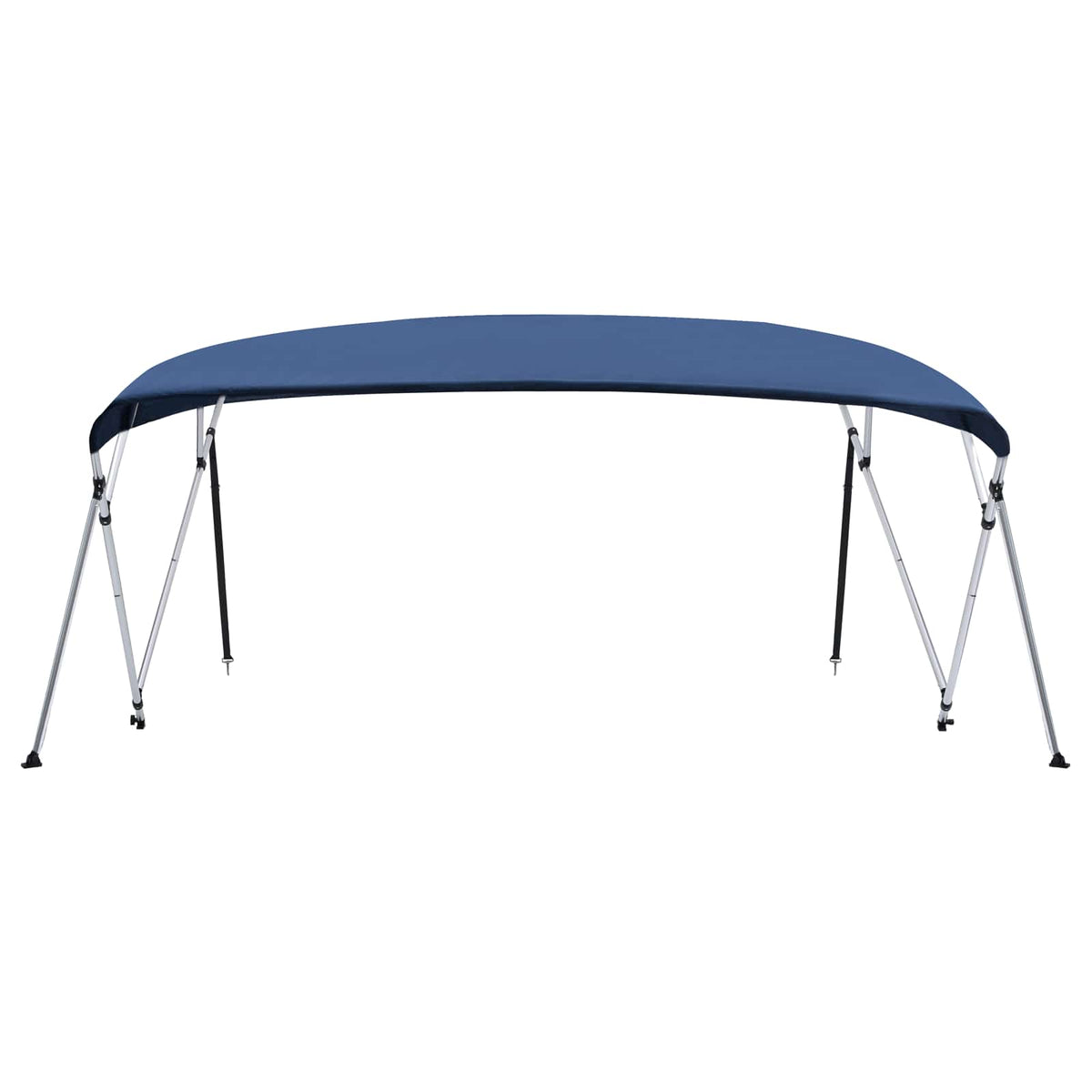 93141 vidaXL 4 Bow Bimini Top Navy Blue 243x(230-244)x137 cm