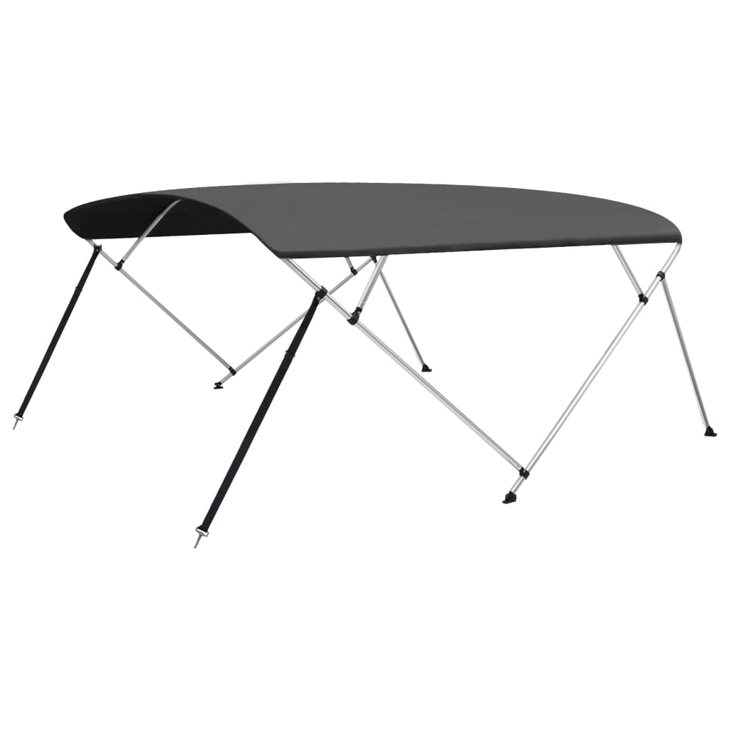 vidaXL 4 Bow Bimini Top Anthracite 243x(230-244)x137 cm