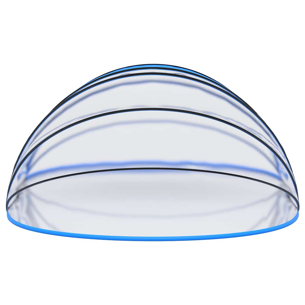 Pool Dome | Transparent with blue accents | PVC, fibreglass, steel