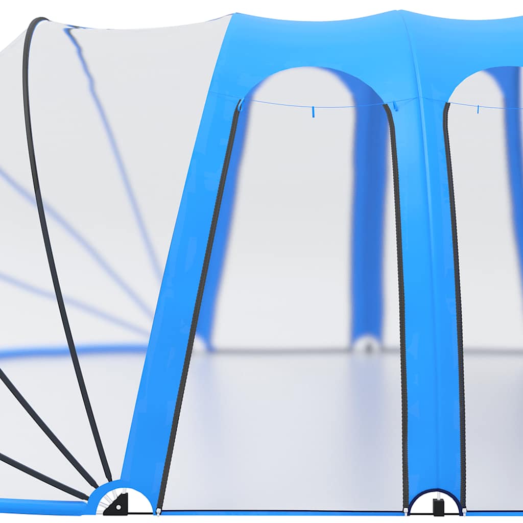 Pool Dome | Transparent with blue accents | PVC, fibreglass, steel