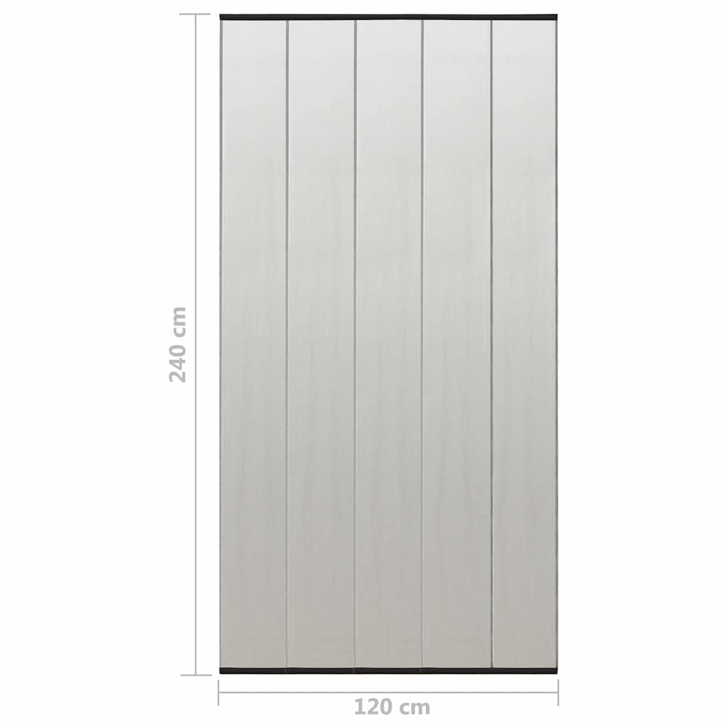 148711 vidaXL Insect Door Screen with 5-Piece Mesh Curtain Black 120x240 cm