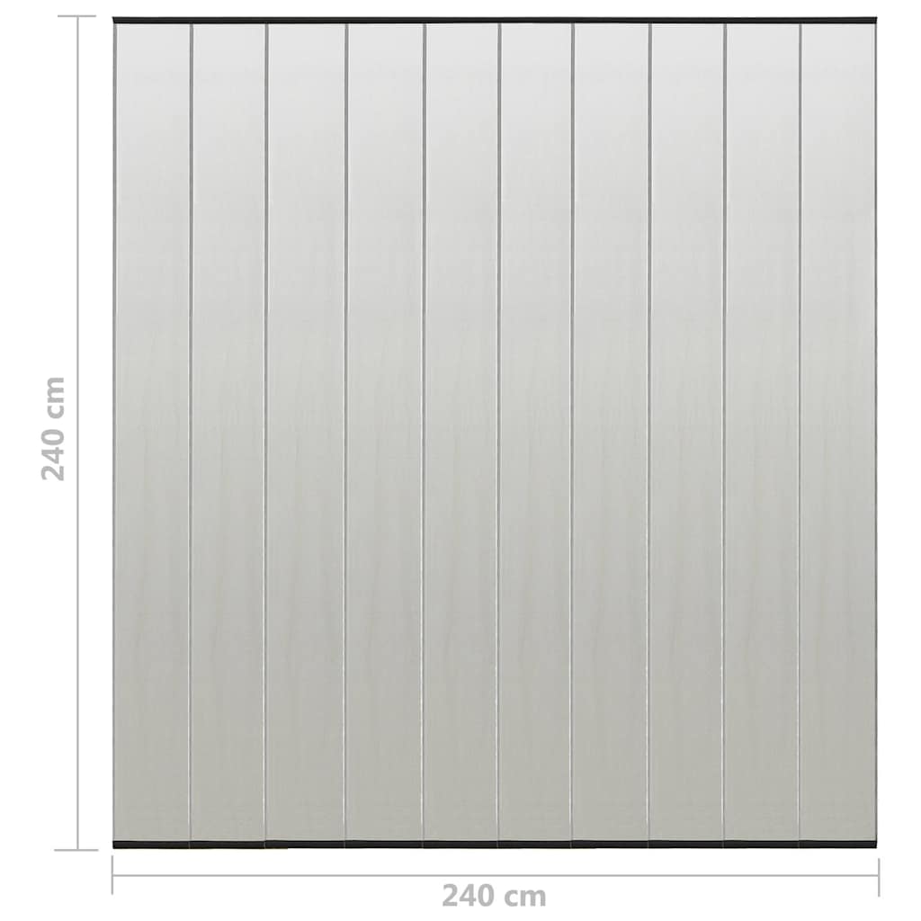 148712 vidaXL Insect Door Screen with 10-Piece Mesh Curtain Black 240x240 cm