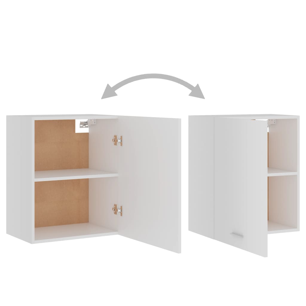 vidaXL Hanging Cabinets 2 pcs White 50x31x60 cm Engineered Wood