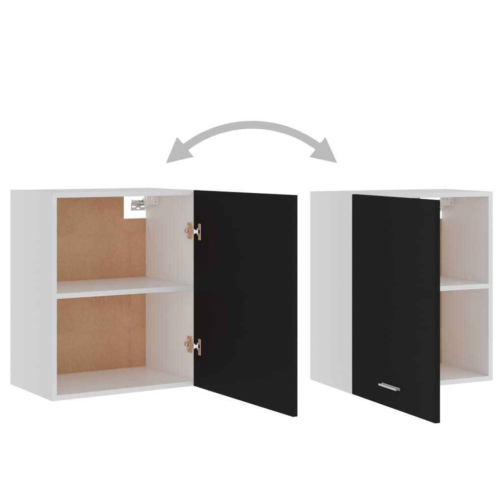 vidaXL Hanging Cabinets 2 pcs Black 50x31x60 cm Engineered Wood