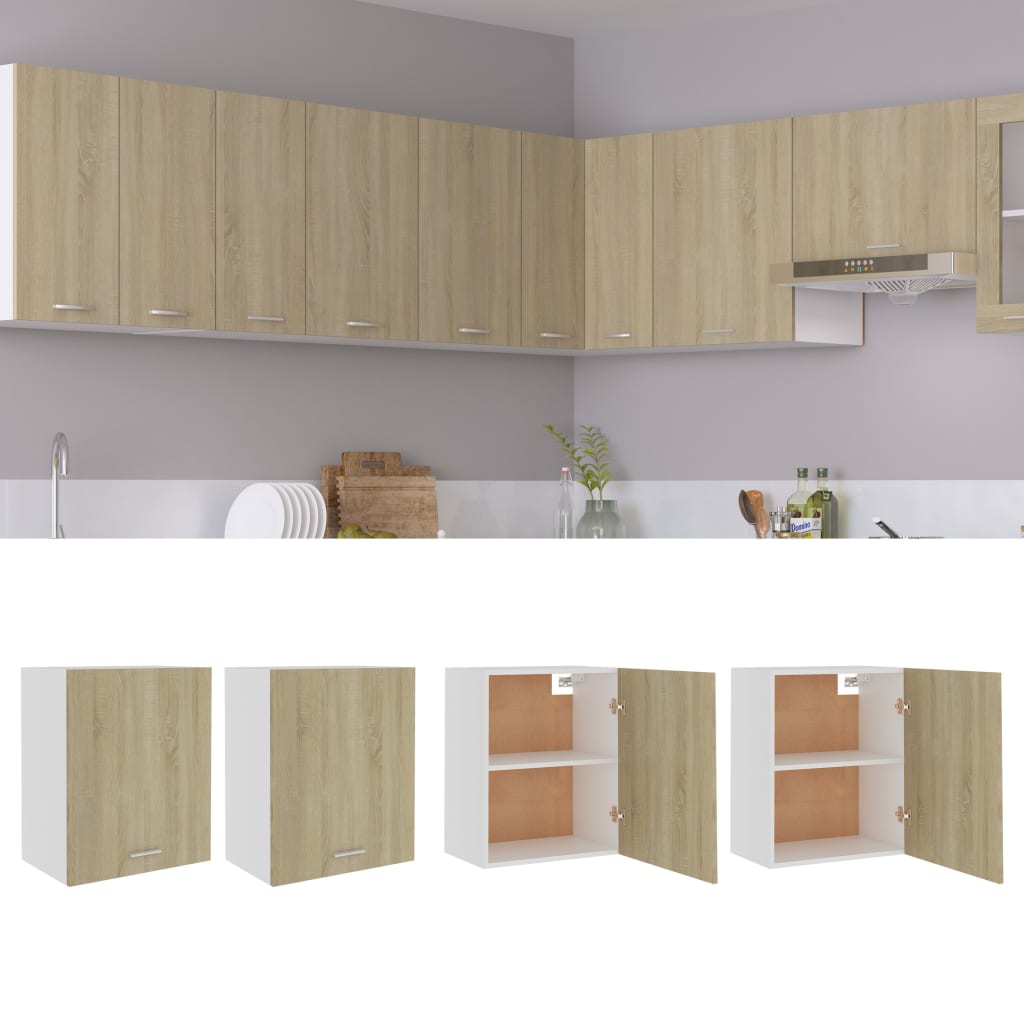 Hanging Cabinet Lyons 2 pcs Sonoma Oak 50x31x60 cm Engineered Wood
