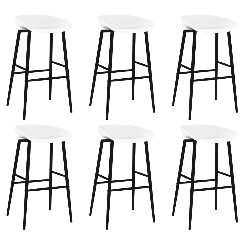 7 Piece Bar Set Black and White