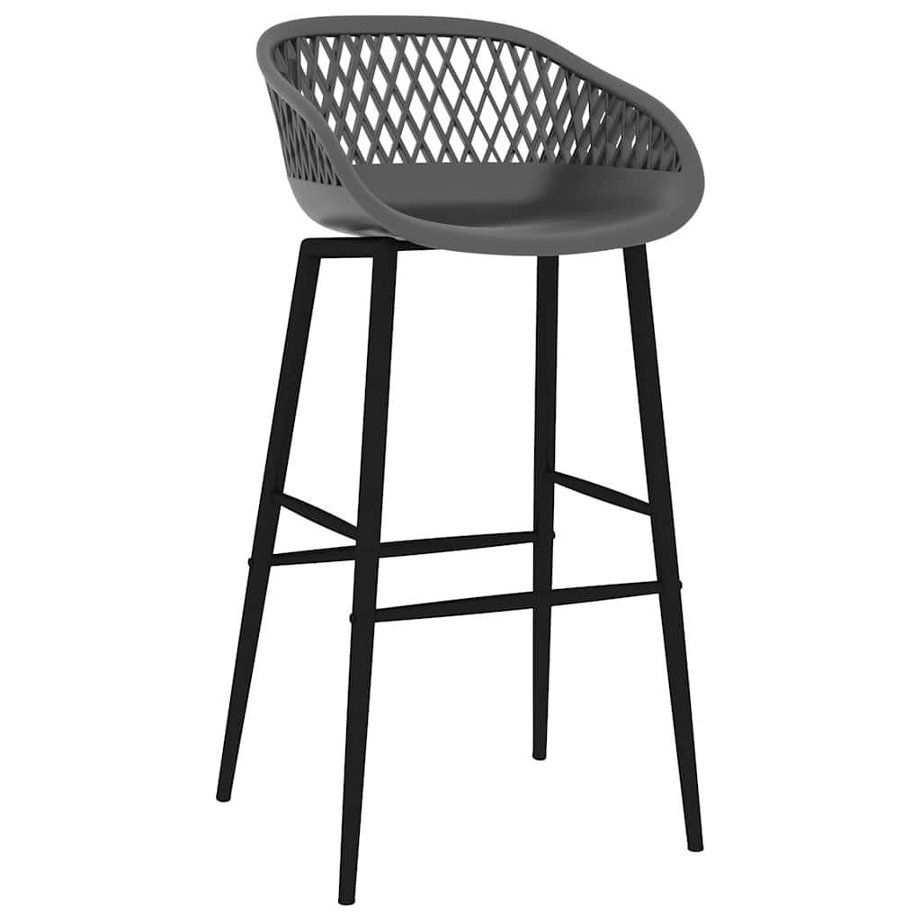 5 Piece Bar Set White and Grey