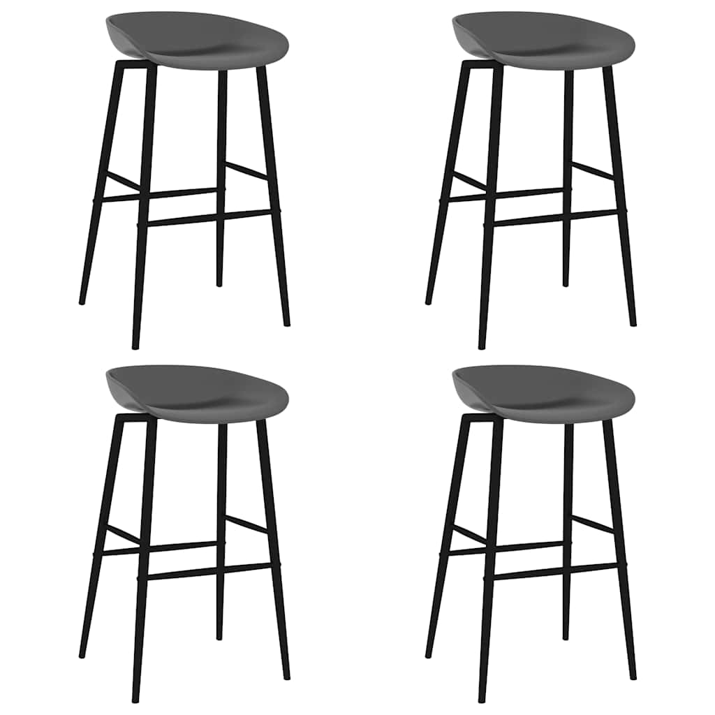 5 Piece Bar Set White and Grey
