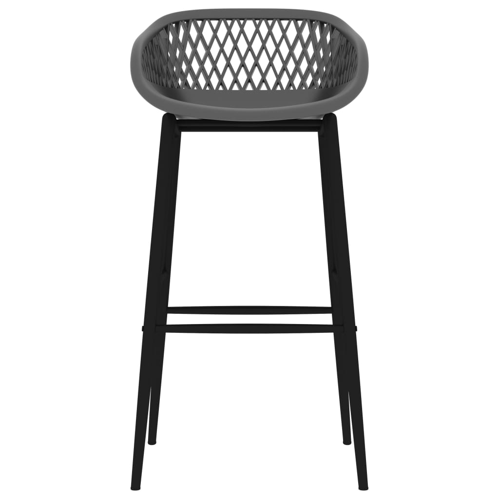 7 Piece Bar Set White and Grey