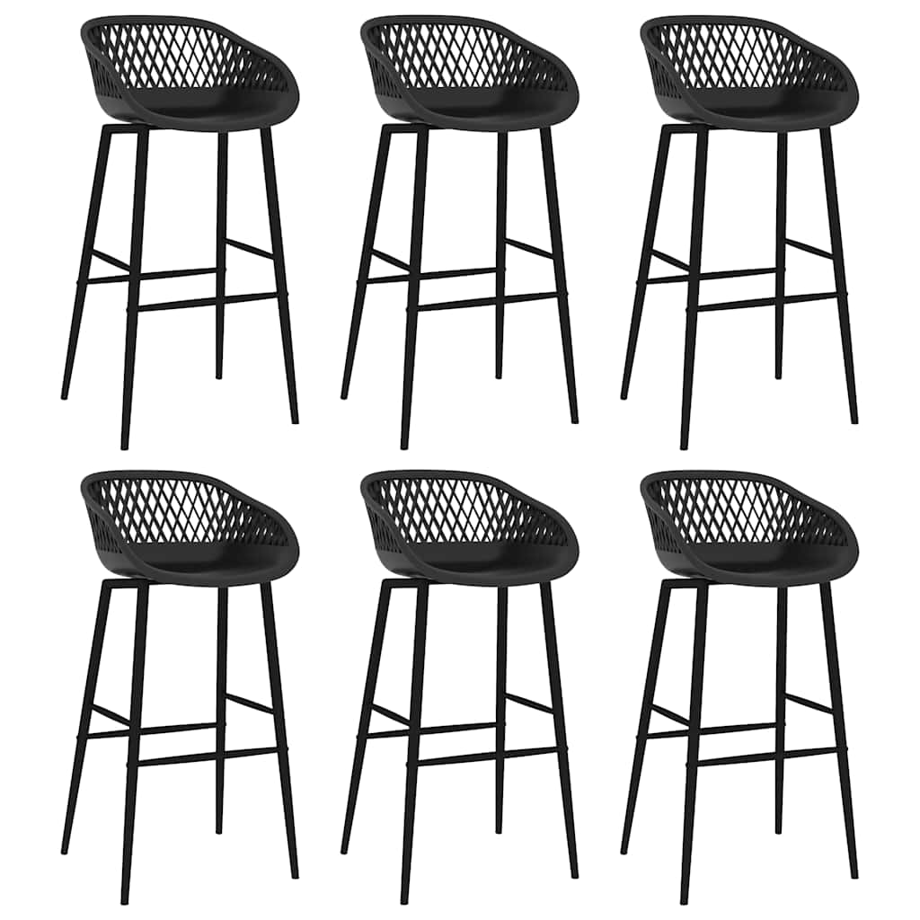Bar Set | Black | MDF, Powder-Coated Steel, PP | Durable | Bar Set