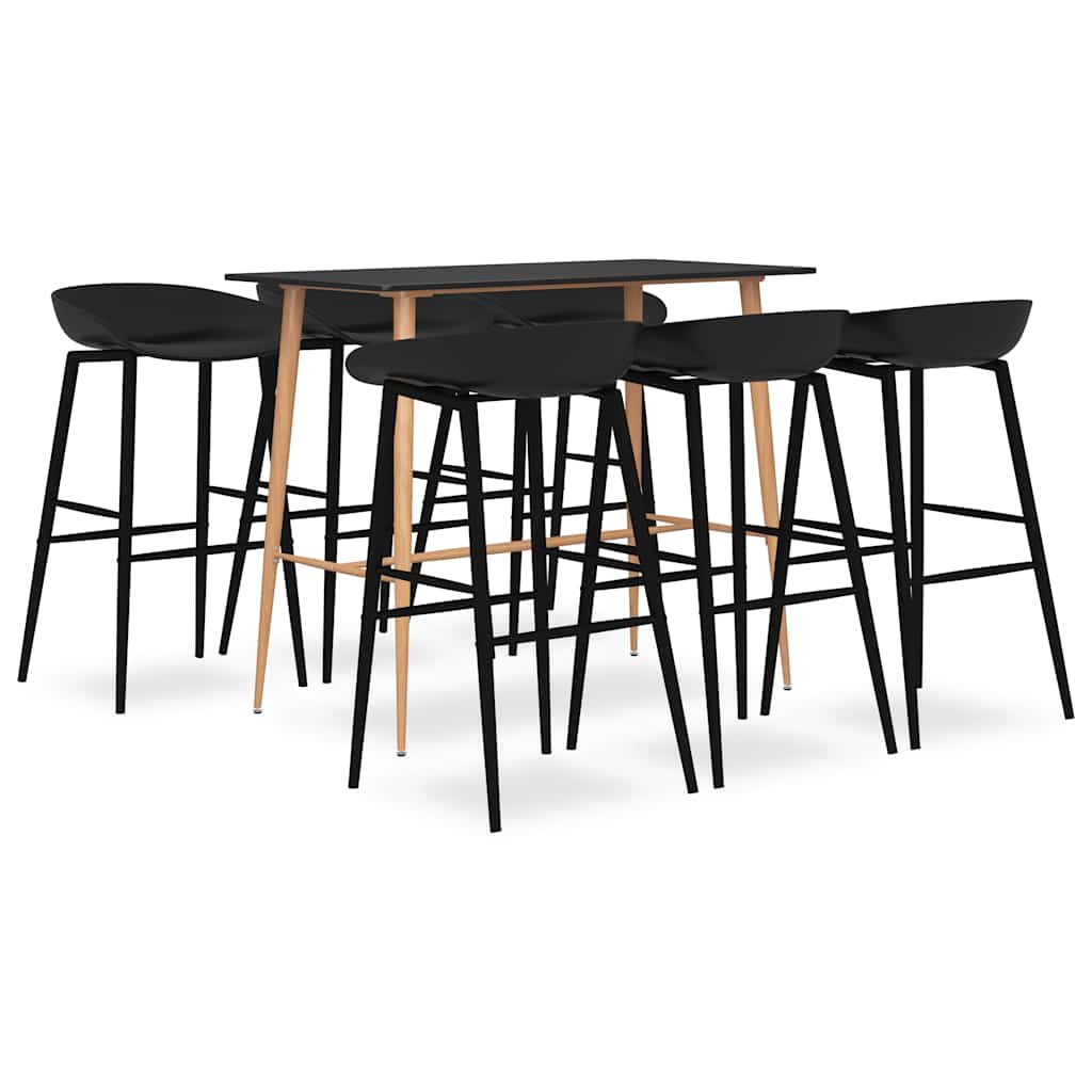 Bar Set | Black | MDF, PP, Metal | Medium | Ergonomic | Bar Set