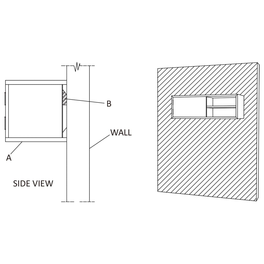 vidaXL Wall-mounted TV Cabinet 180x30x30 cm Solid Teak Wood