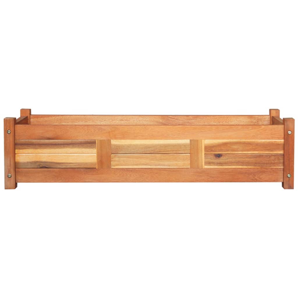 vidaXL Garden Raised Beds 2 pcs Acacia Wood 100x30x25 cm