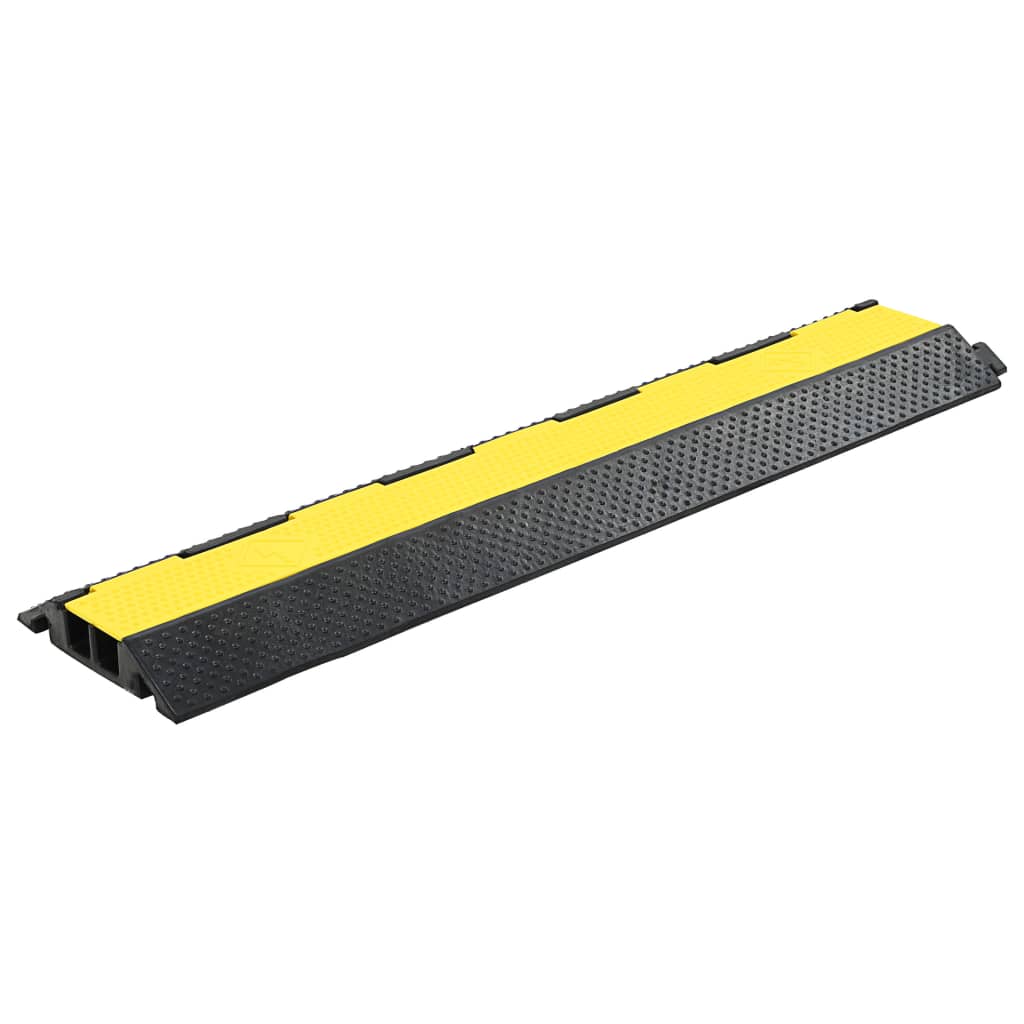 vidaXL Cable Protector Ramps 2 pcs 2 Channels Rubber 101.5 cm