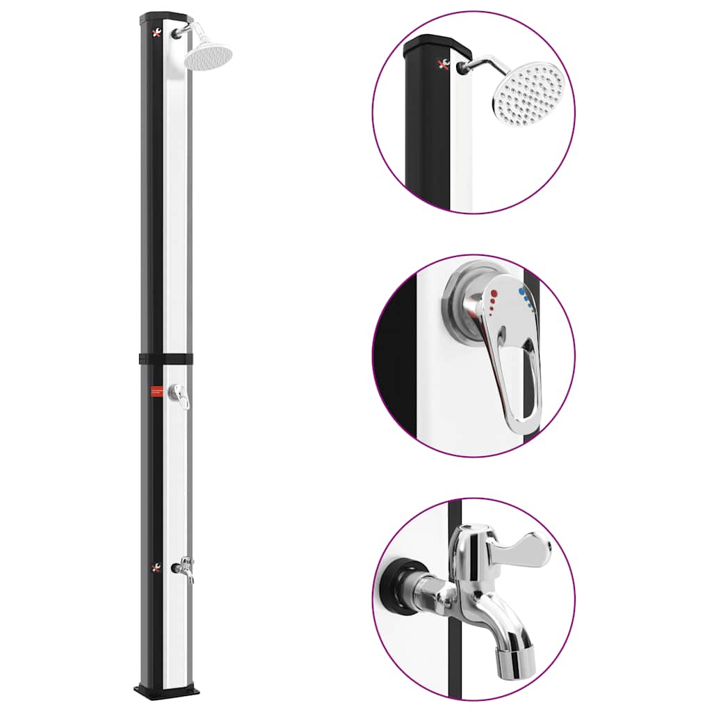 Outdoor Solar Shower with Shower Head and Faucet 35 L