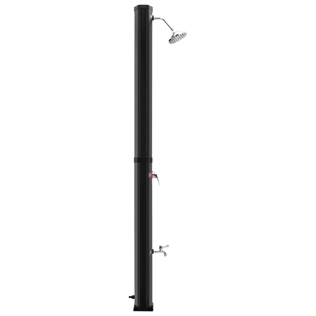 Outdoor Solar Shower with Shower Head and Faucet 35 L Black