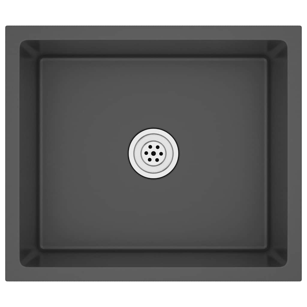Handmade Kitchen Sink Black Stainless Steel