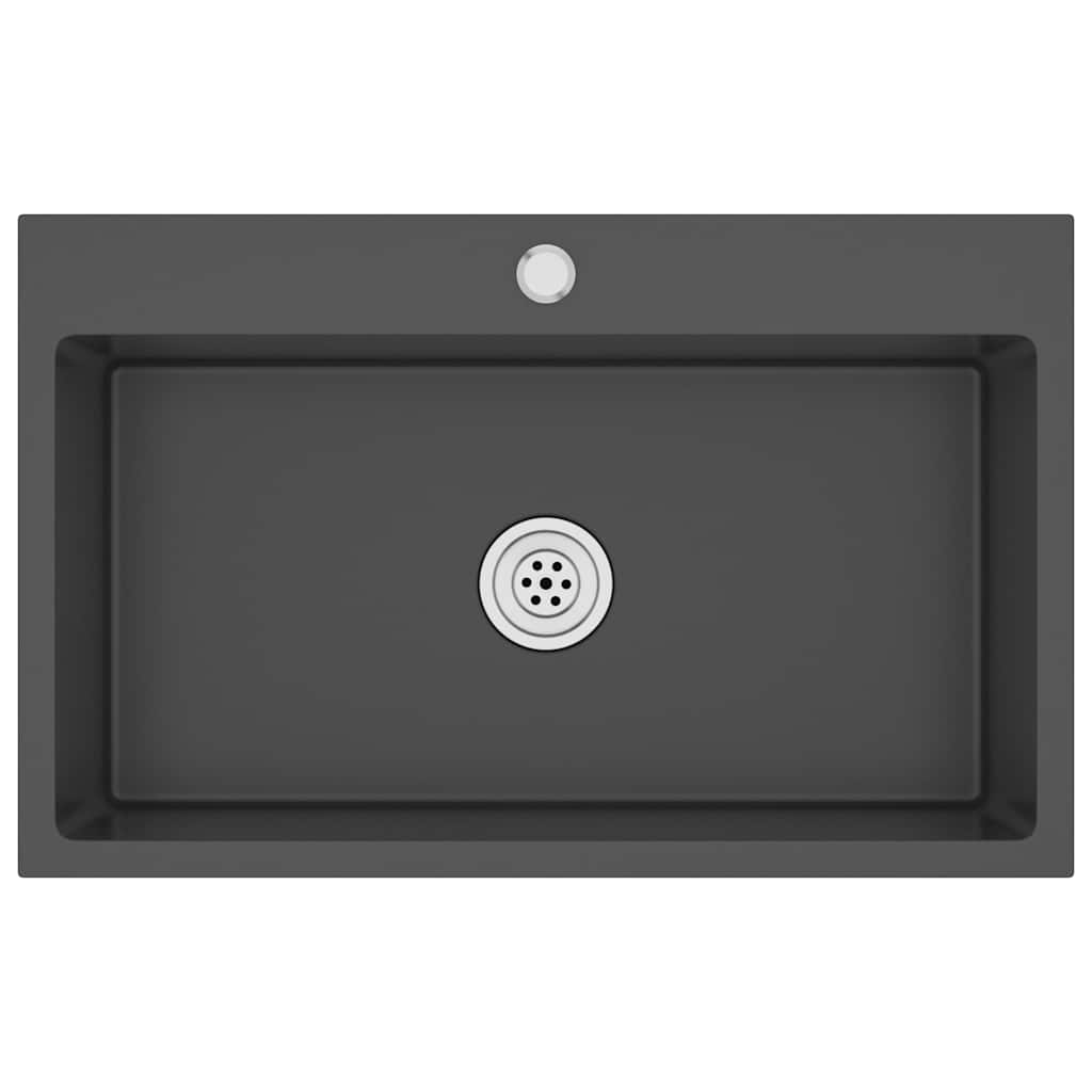Handmade Kitchen Sink Black Stainless Steel