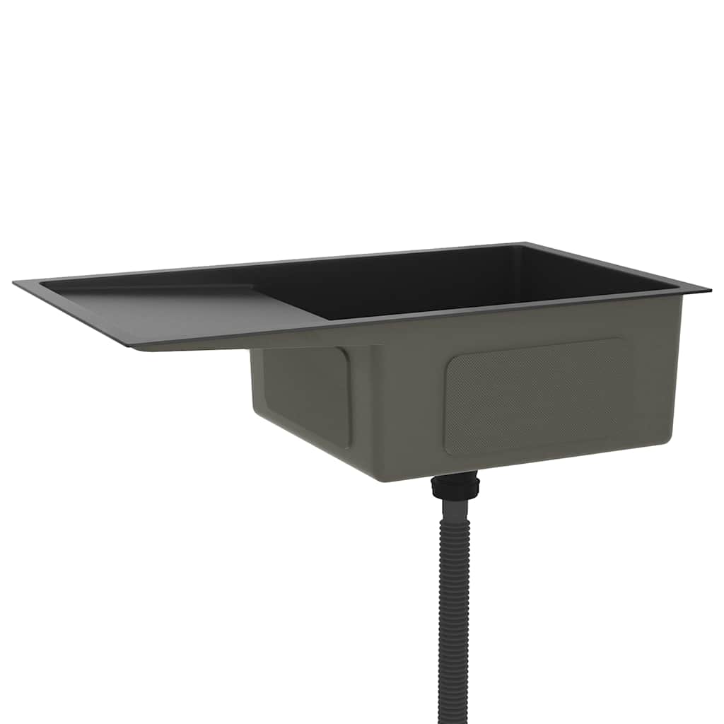 Handmade Kitchen Sink Black Stainless Steel