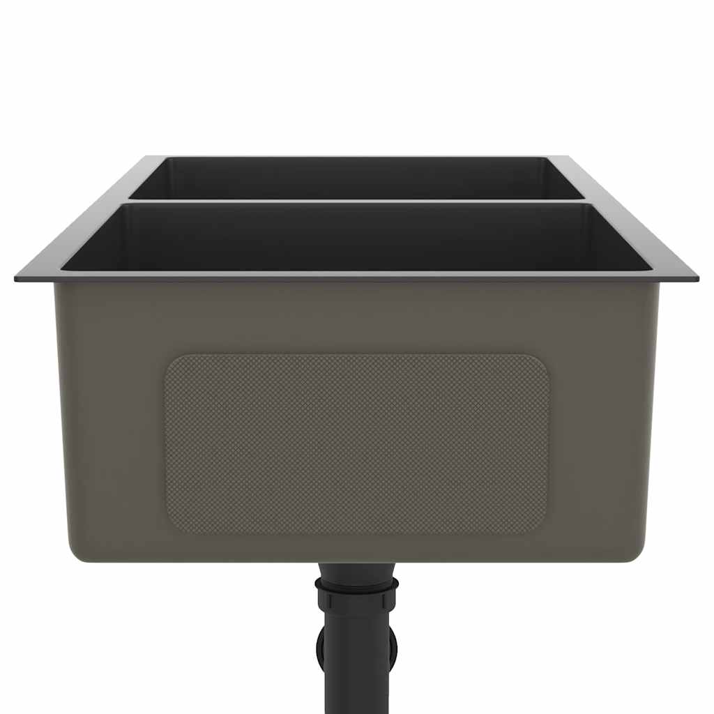 Handmade Kitchen Sink Black Stainless Steel