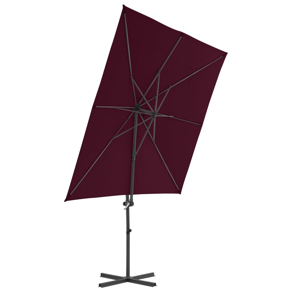 Cantilever Garden Parasol | Bordeaux Red | Fabric | Large | Tiltable