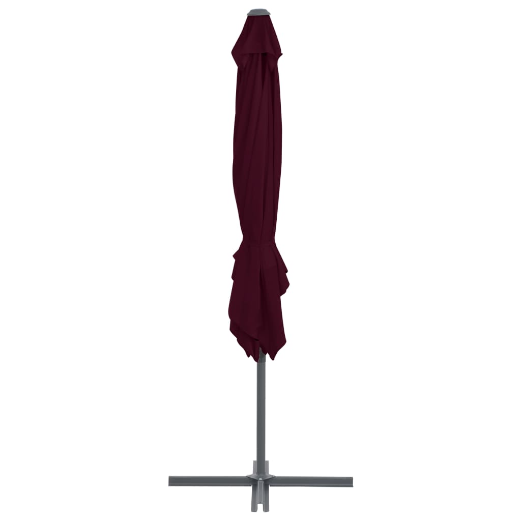 Cantilever Garden Parasol | Bordeaux Red | Fabric | Large | Tiltable
