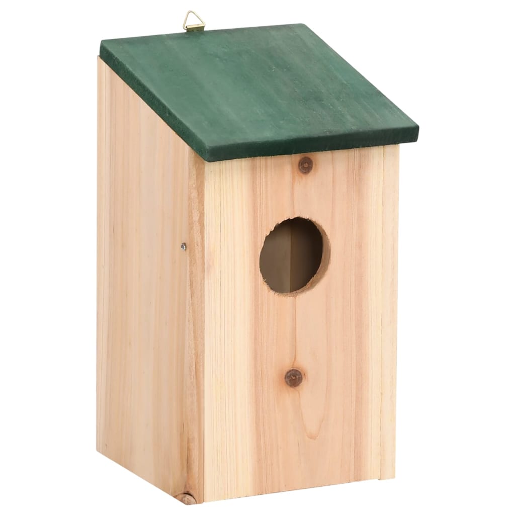 vidaXL Bird Houses 10 pcs Solid Firwood 12x12x22 cm