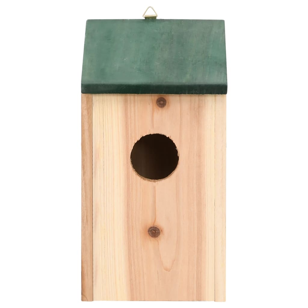 vidaXL Bird Houses 10 pcs Solid Firwood 12x12x22 cm