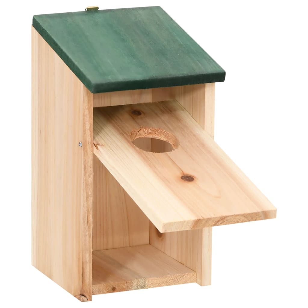 vidaXL Bird Houses 10 pcs Solid Firwood 12x12x22 cm