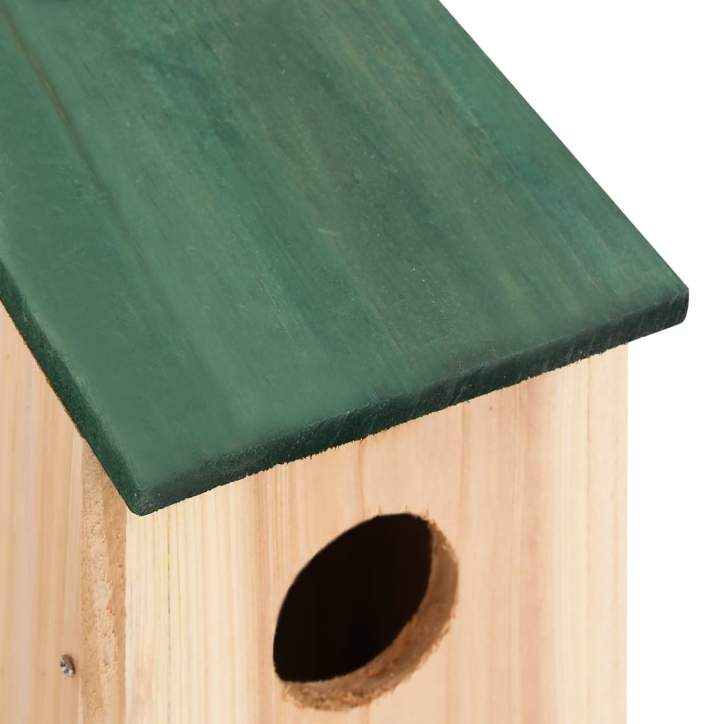 vidaXL Bird Houses 10 pcs Solid Firwood 12x12x22 cm