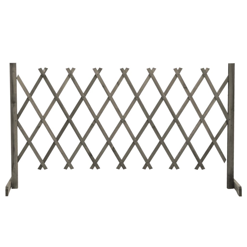 vidaXL Garden Trellis Fence Grey 150x80 cm Solid Firwood