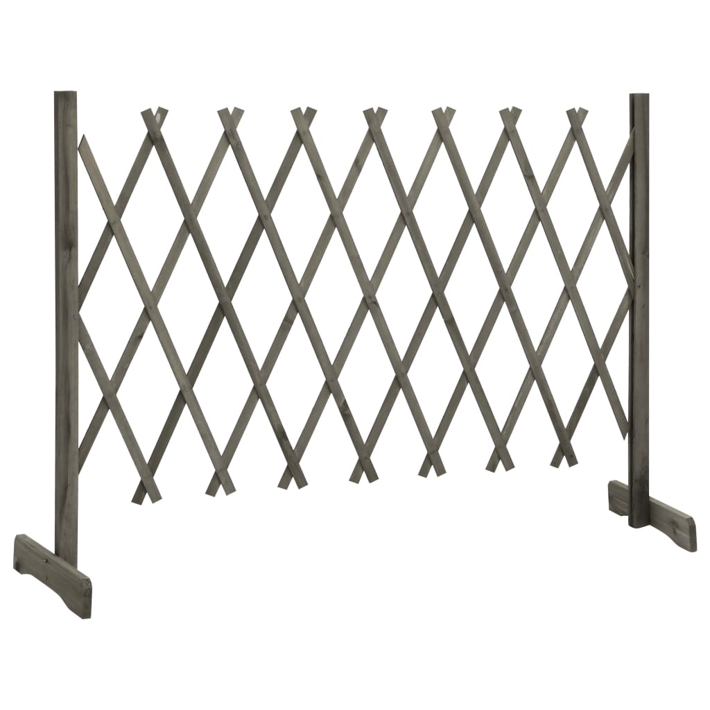 vidaXL Garden Trellis Fence Grey 150x80 cm Solid Firwood