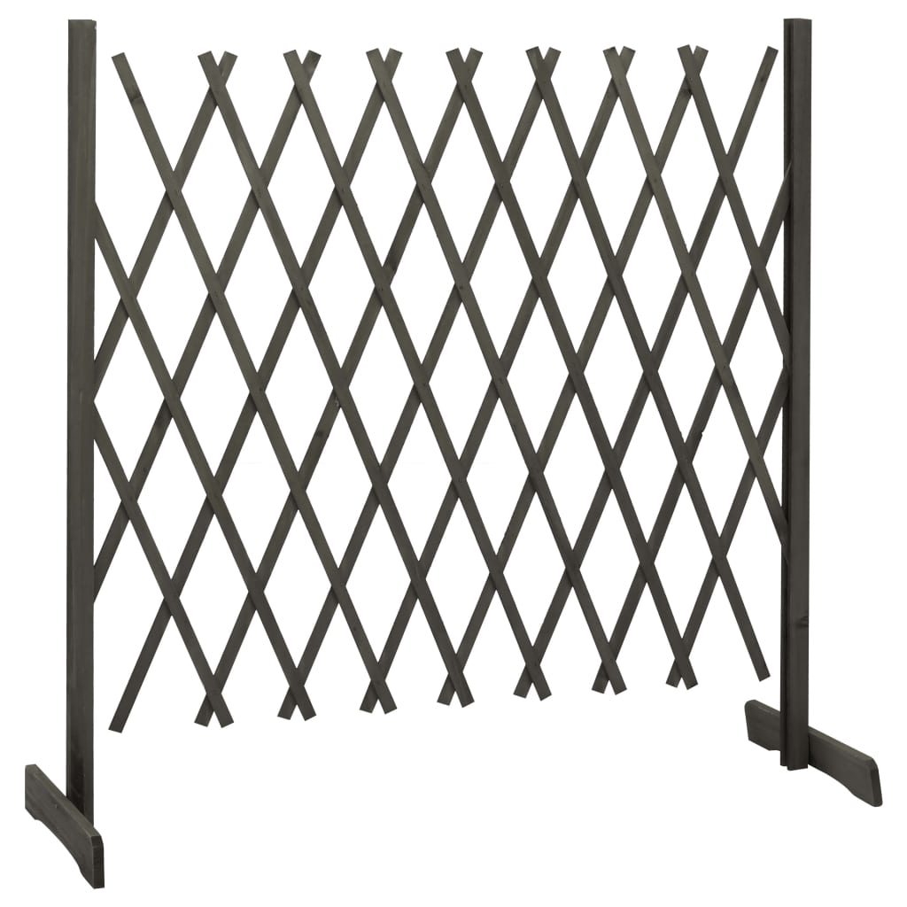 vidaXL Garden Trellis Fence Grey 180x100 cm Solid Firwood